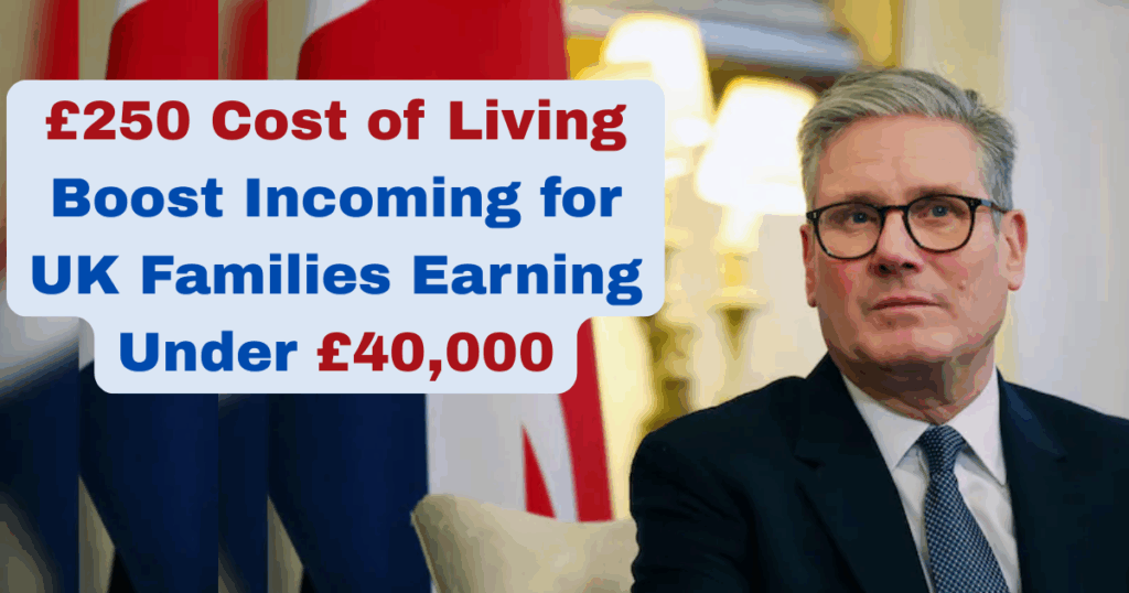 £250 Cost of Living Boost Incoming for UK Families Earning Under £40,000